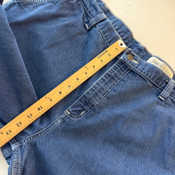 Carhartt FR Flame Resistant Dark Wash Denim Carpenter Pockets Jeans Mens 44 x 30 - Picture 10 of 13